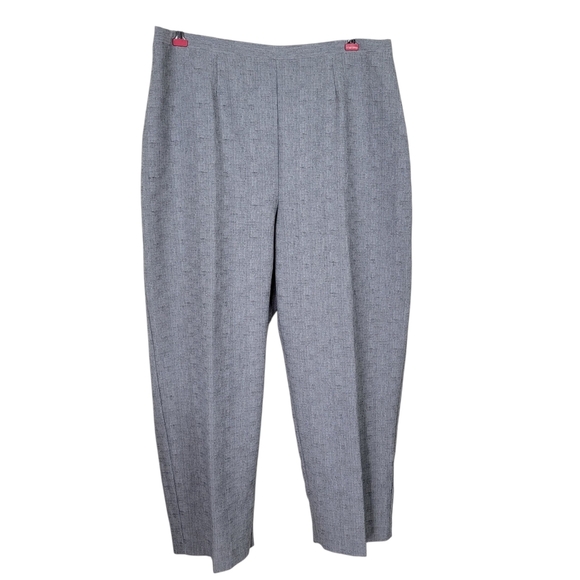 Sag Harbor Pant Suit Size 20W Gray Pink Pearls Embroidered Flowers Side Zip - Picture 7 of 12